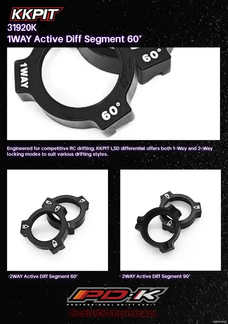 KKPIT-PDK-LSD-1WAY Active Diff Segment 60°-31920K-Options