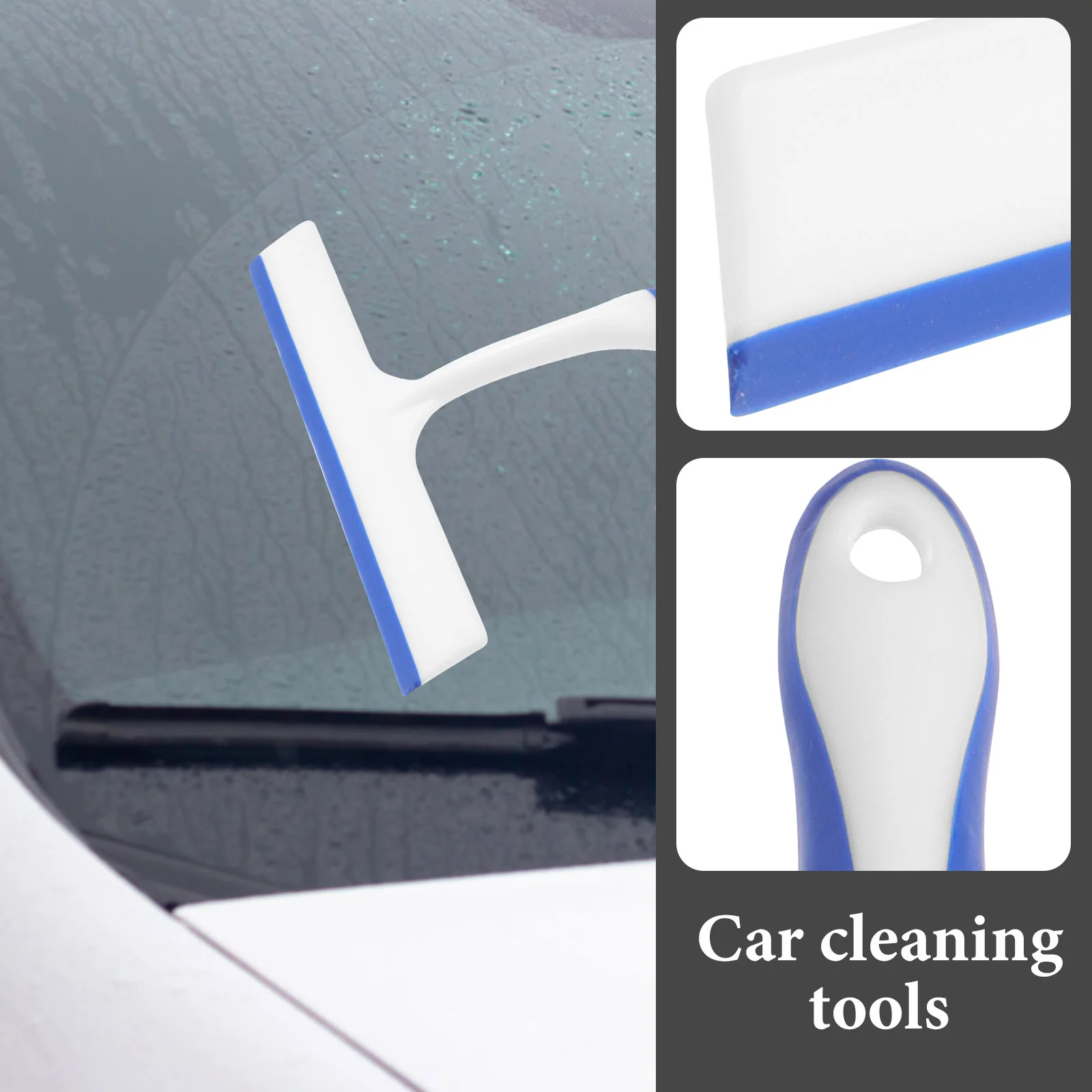 2Pcs Car Window Squeegee Tool Efficient Cleaning Glass Scraper Windshield Cleaner Auto Parts Accessories Soft Silicone Wiper