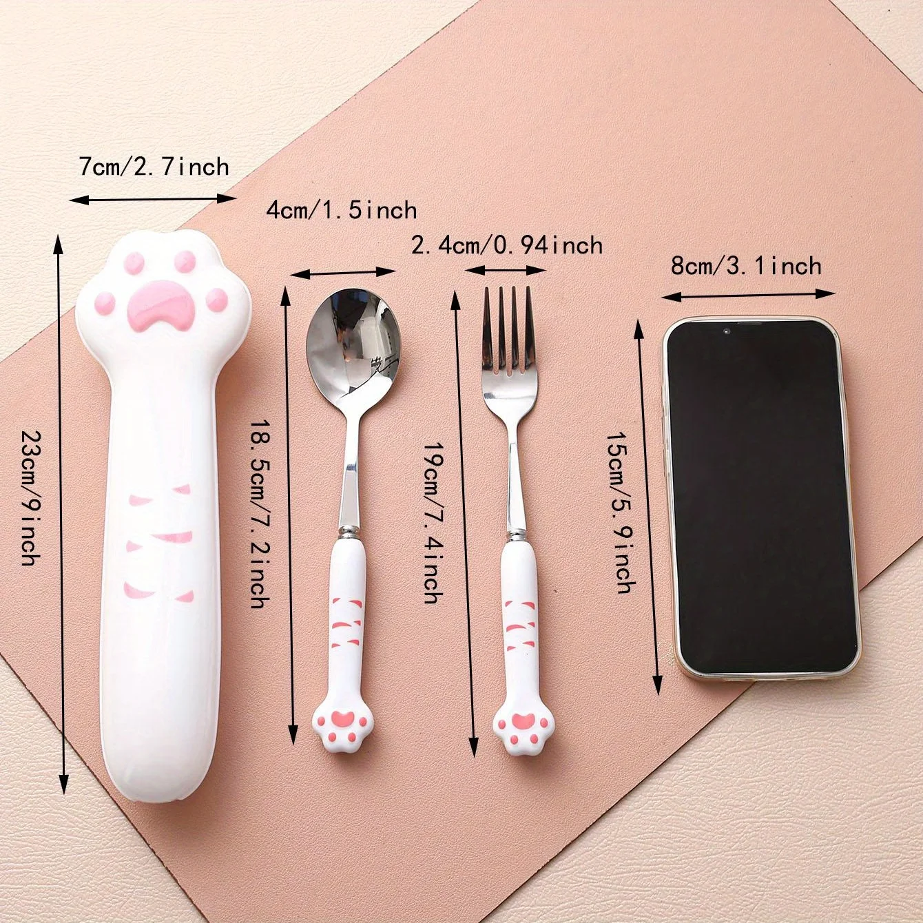 3-in-1 Cat Paw Cutlery Set