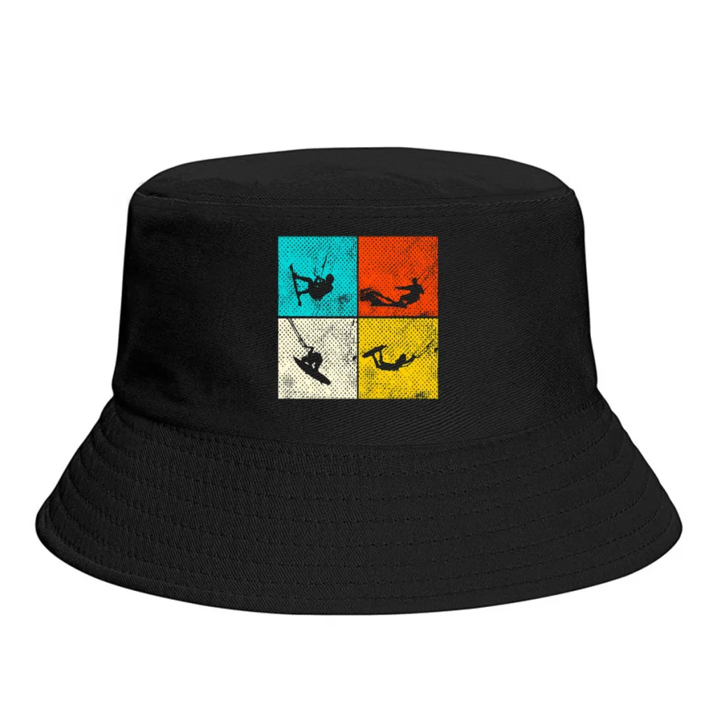 

Kitesurfing Kitesurfers Water Sports Unisex Bucket Hat Outdoor Sunshade Thick Panama Cap Visor Sun Hats Fisherman Caps