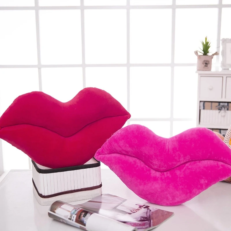 Big Red Lips Cushion Pillow Stuffed Plush Doll Car Seat Home Living Room Bedroom Decoration Valentine's Day Gift Drop Ship 2