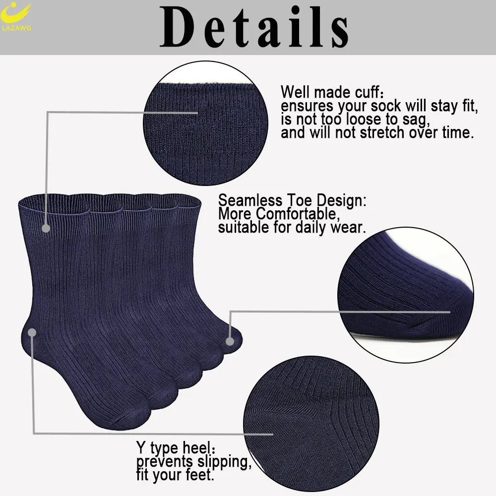 LAZAWG 5Pairs/Set Men's Cotton Socks New Style Summer for Male Socks Black Business Cotton Athletic Crew Socks Soft Breathable