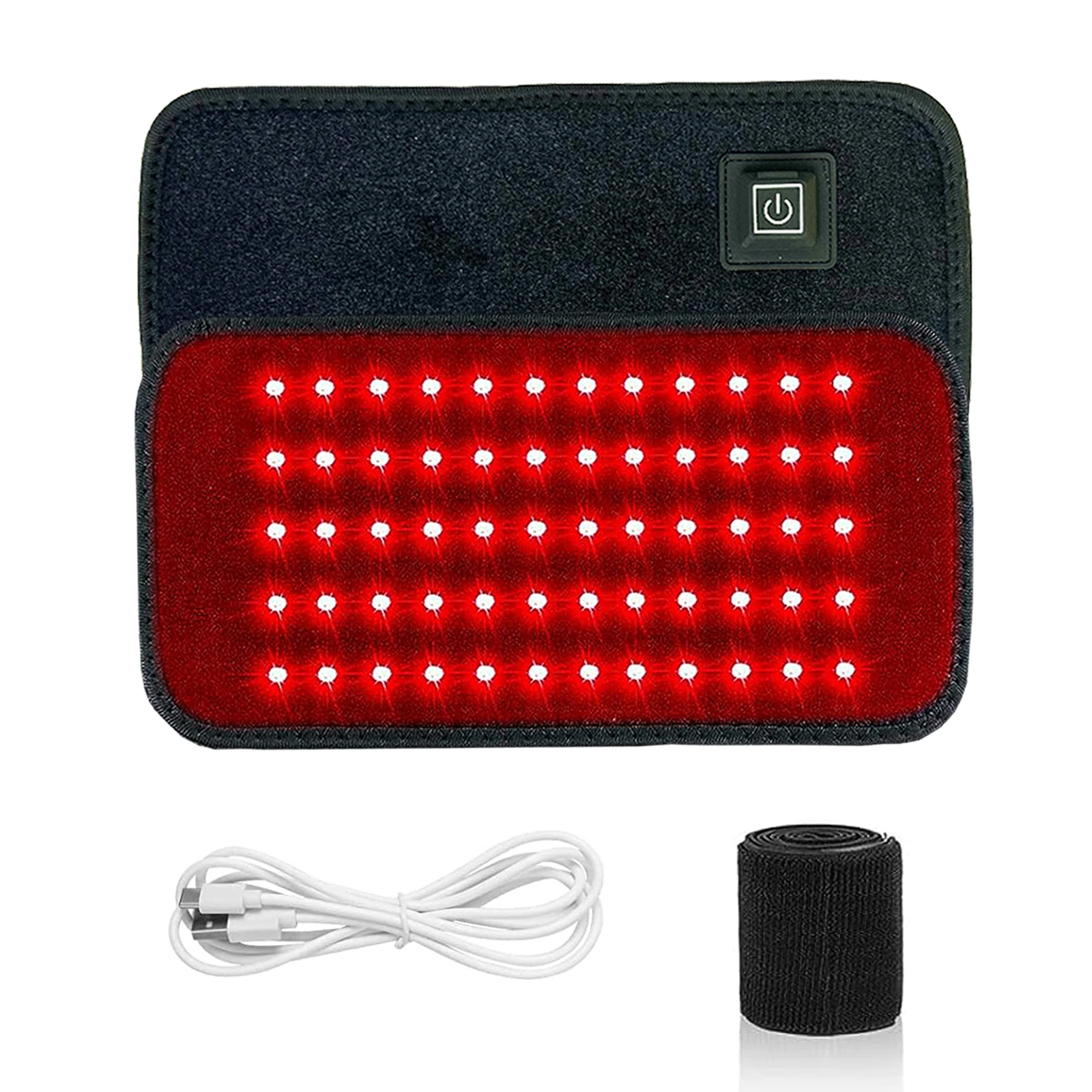 60 LEDs Red&Infrared Light Therapy Belt 850nm 660nm Back Burn Fat Wrap Slimming Machine Waist Heat Pad Full Body - Image 2