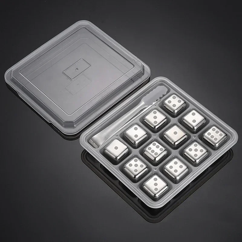 ZoneYan Cubetti Di Ghiaccio In Acciaio Inox 304 – Riutilizzabili Con Gel Refrigerante – 6 Pezzi Per Whisky E Bevande – Regalo Originale