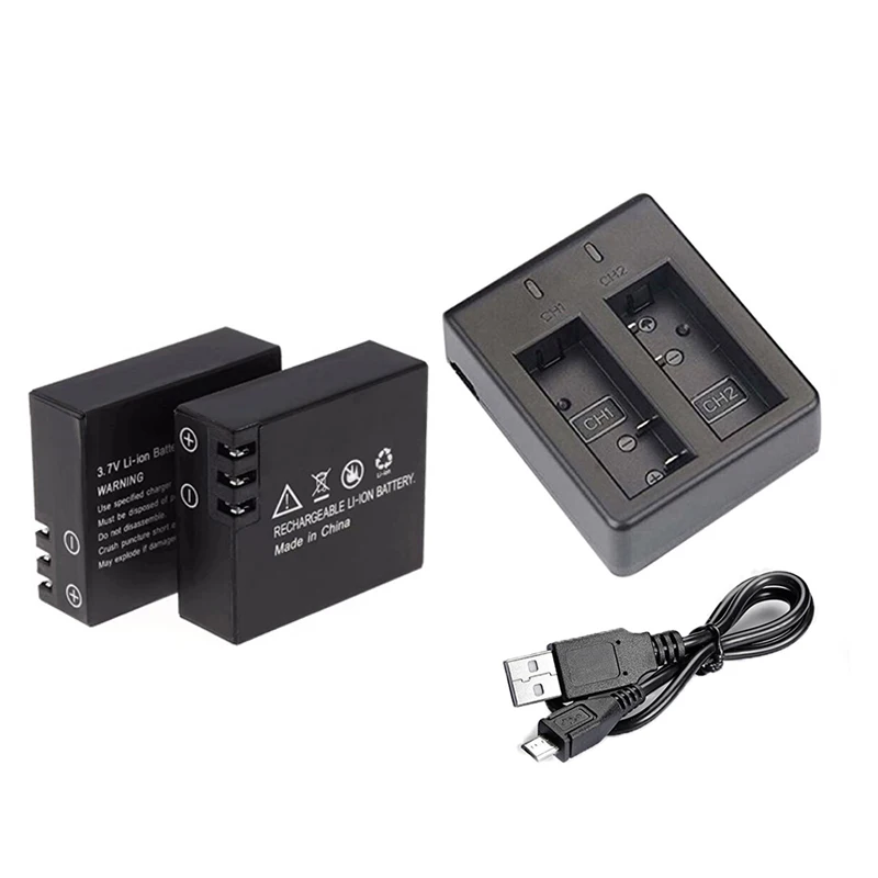 Vintrons Batterie de remplacement pour SJCAM Sports Cam A8, Sports Cam W7, Sports Cam W8 (900mAh/3.33Wh