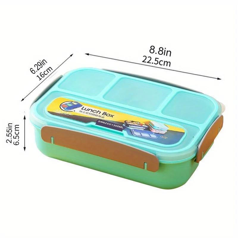 Bento-Lunchbox 4er-Set Mit 4 Fächern – Mikrowellengeeignet & Spülmaschinenfest Für Schule & Arbeit