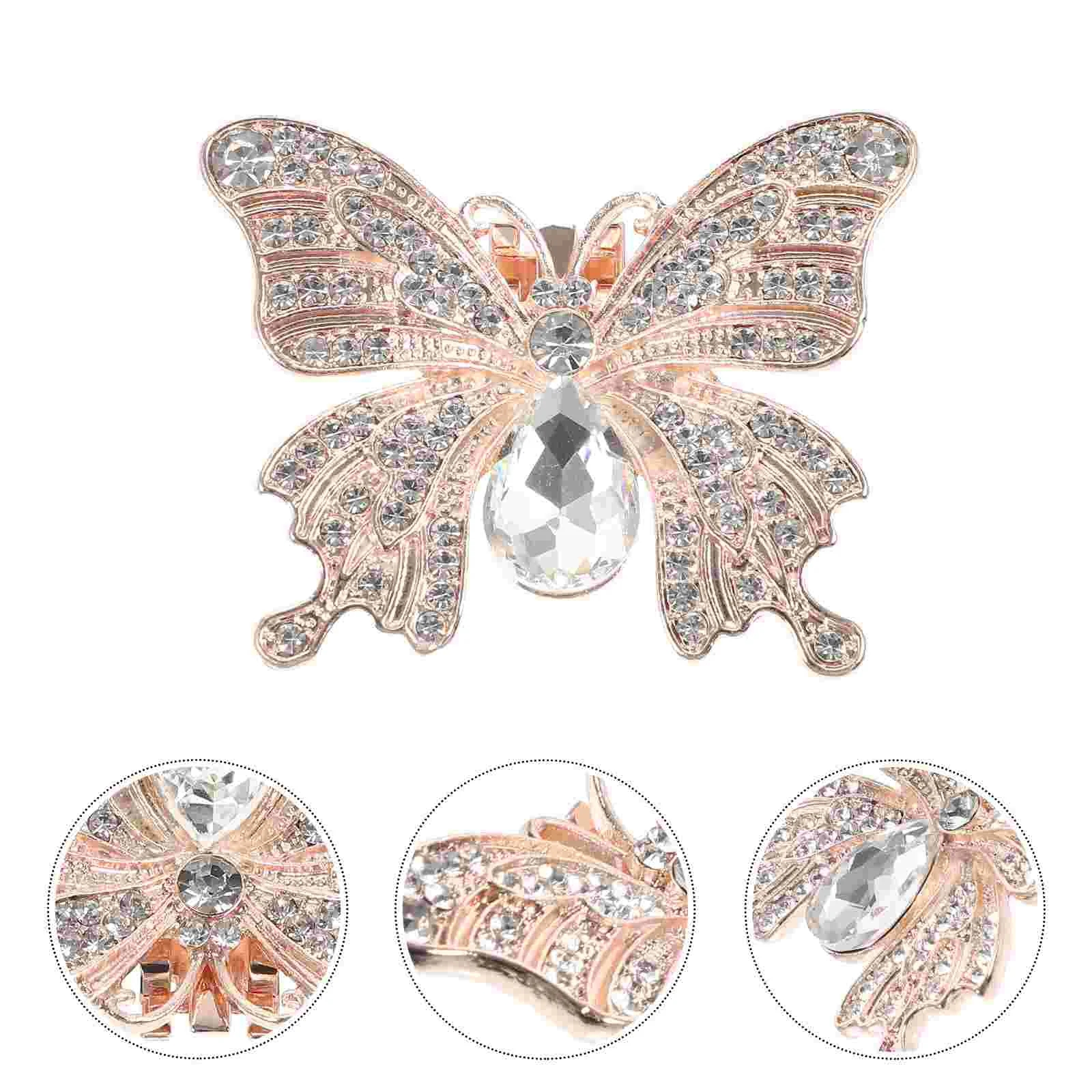 

Rhinestone Butterfly Shoe Clip Charms Wedding Accessories Buckles Rhinestones Decor Clips