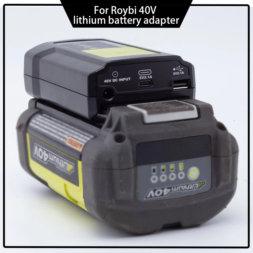 Battery Adapter For Roybi 40V lithium battery Separate Charger Adapter OP4050A with USB Power Tool Converter