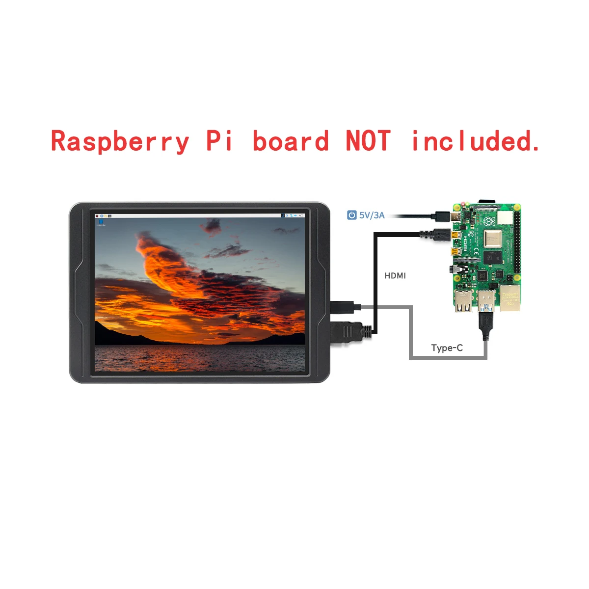 8 ġ 2K 1536X2048 RPI Pi4 Raspberry Pi 4  B 4B CM4 ׼  뷮  ġ ũ LCD  ÷ Ÿ ŰƮ