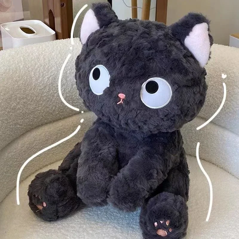 

Aixini Cute Black Cat Eye Glow In The Dark Plush Soft Stuffed Animal Long Plushie Cat Hug Pillow Kawaii Gift For Kids Baby Toys