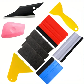 Kit di Strumenti per l'Applicazione della Pellicola Oscurante per Finestrini Auto, Strumenti per l'Installazione della Pellicola Protettiva per Vetri di Veicoli, Raschietti per Pellicole Automobilistiche, Strumenti per l'Oscuramento dei Finestrini