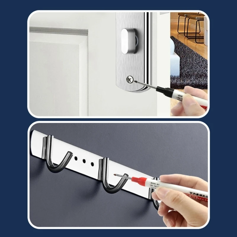 

2 шт., маркер с глубокими отверстиями, ручка с длинным наконечником 30 мм, маркер для плотника, водостойкий маркер для сверл,