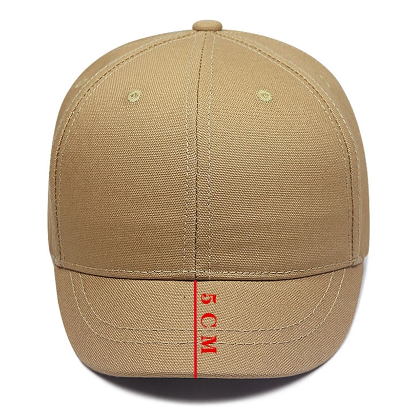 Summer Large Size Hard Top Cotton Baseball Caps Men Short Peak Sun Hat Big Head Man Plus Size Felt Snapback Cap 56-60cm 60-65cm