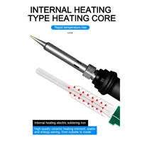 1/5pcs 60W Adjustable Temperature Electric Soldering Iron EU 220V  Welding Iron Rework Station Heat Pen Tips DIY for Repairing - Image 4