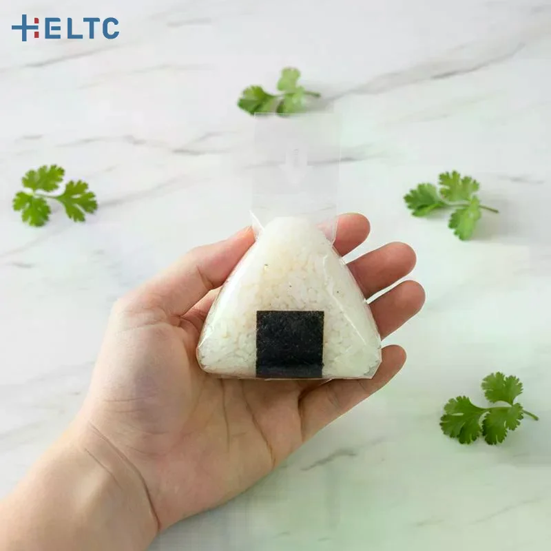 100pcs 일회용 일본식 쌀볼 가방 삼각형 모양의 스시 오니기리 식품 포장지 도시락 학교용 누출 방지 포장