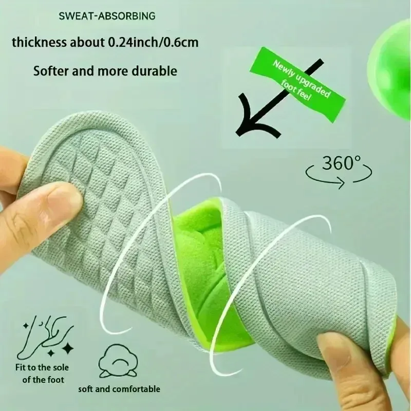 20PCS Soft Memory Foam Orthopedic Insoles Deodorizing Insole Shoes Sports Absorbs Sweat Breathable Antibacterial Shoe Accessory orthopedic insoles