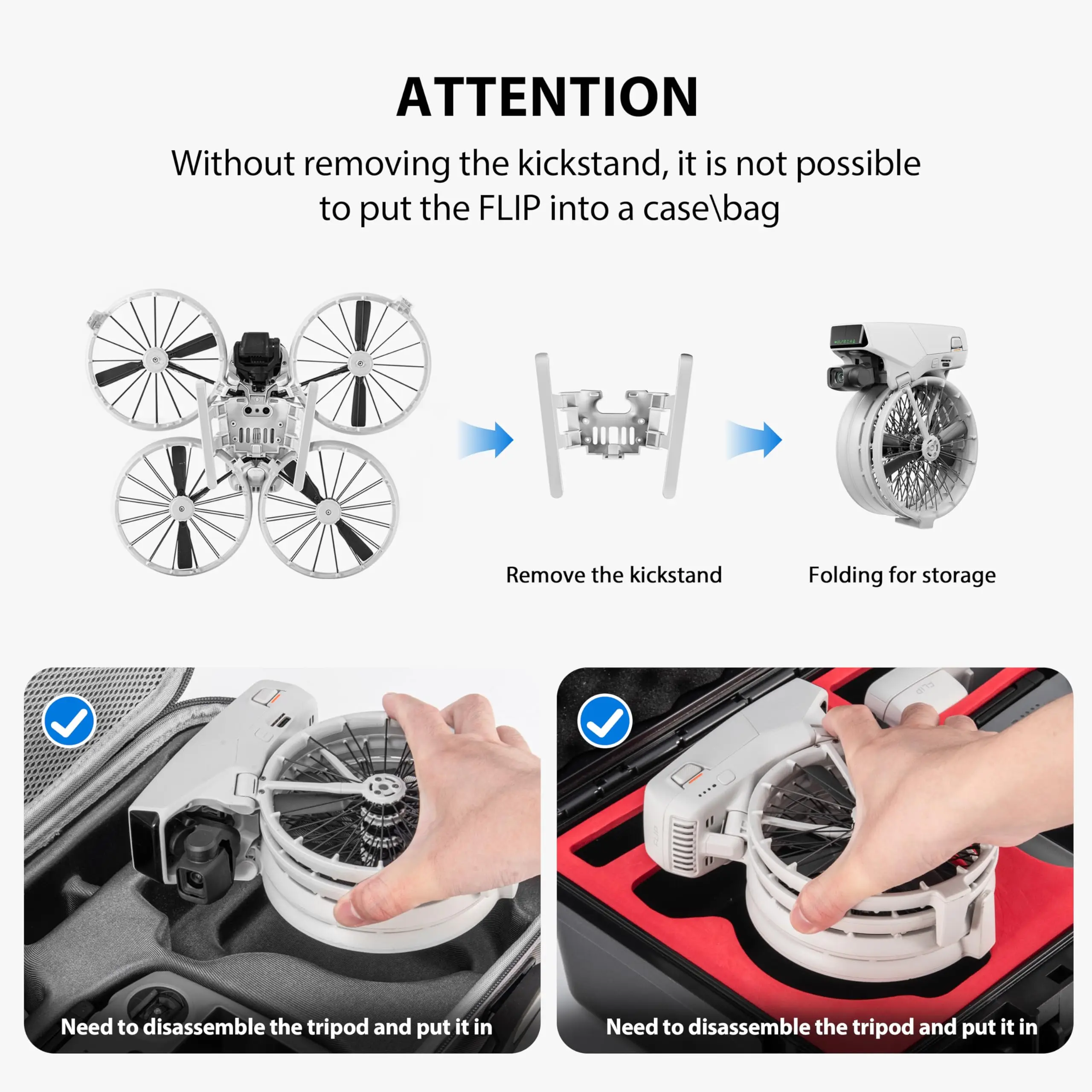 Support Pliable pour DJI FLIP - Protection Atterrissage Drone