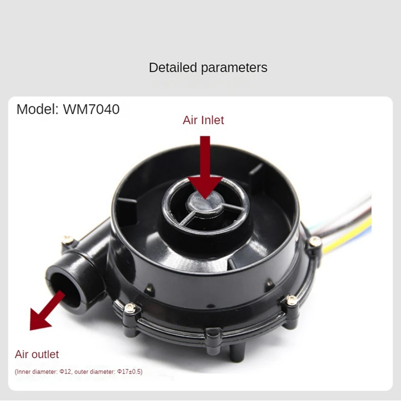 Mini 7040-24V DC Brushless Centrifugal Air Blower Blower Fan 6.5Kpa With Driver And Switch For Vzbot Hevort 3D Printer-L93A