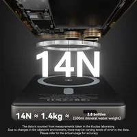 KUULAA Magnetic Power Bank 10000Ah Wireless Portable charger 20W Fast Charging For magsafe For iPhone 16 15 14 Por Max PowerBank - Image 4