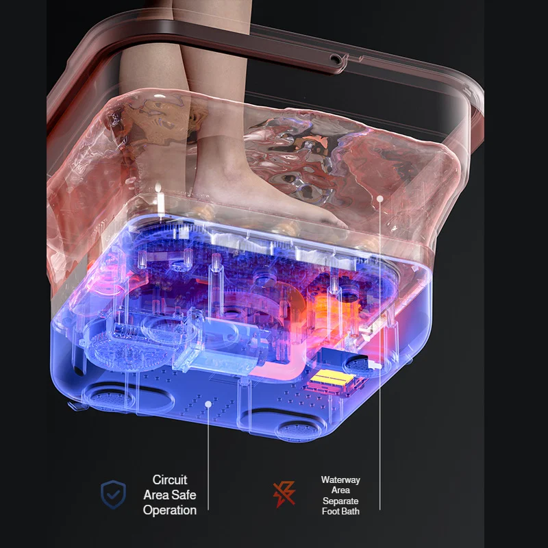 Automatic Heating Foot Bath Foldable Foot Soaking Bucket Foldable Foot Bath Tub Fully Automatic Massage Foot Bath Appliance Fully Automatic Heating Constant Temperature Tub