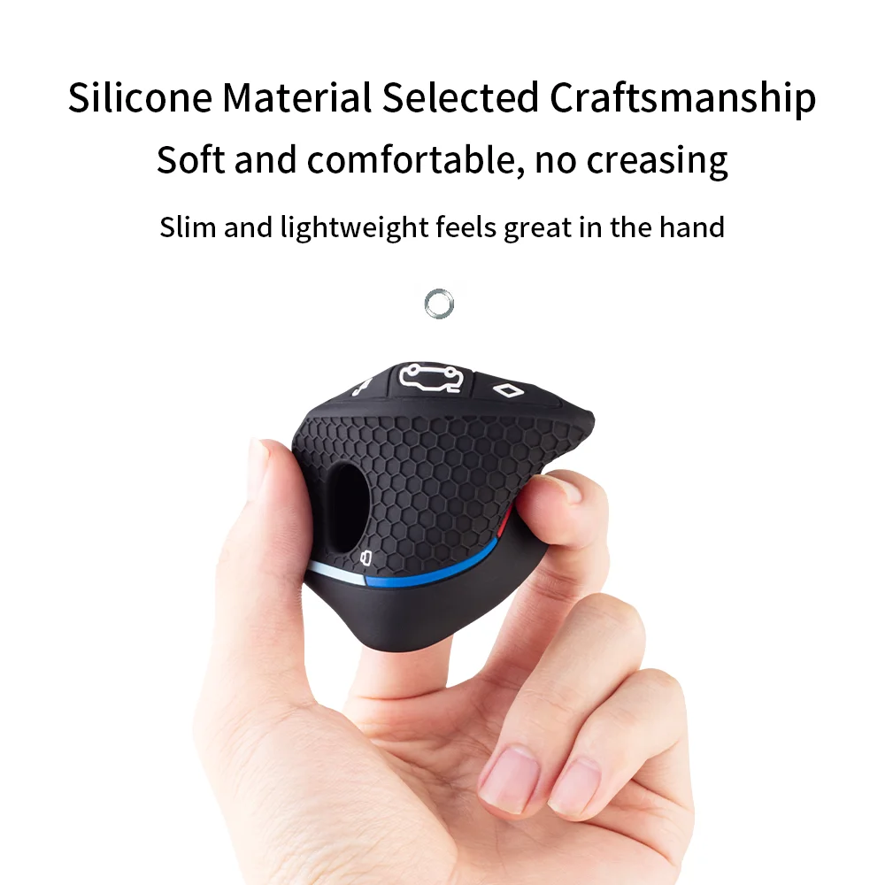 Luxury Silicone Alcantara Car Remote Key Case Cover