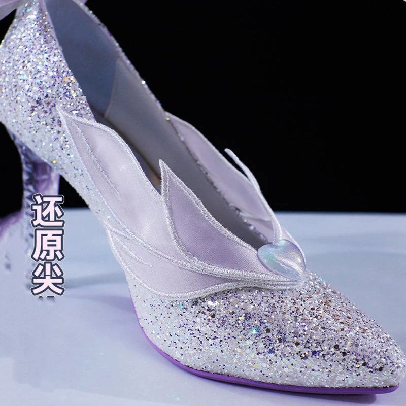 Honkai: Star Rail: Cyrene | High Heel Cosplay Shoes 30 Crystal High Heel Cosplay Shoes for Masquerade and Carnival Events