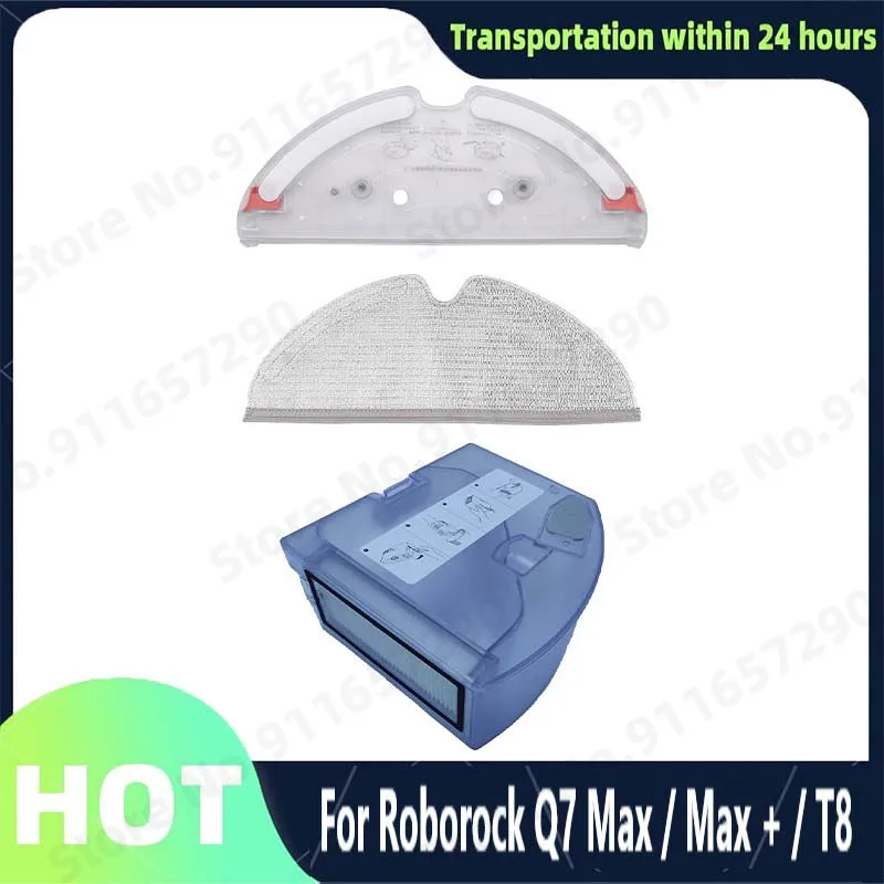 

For Roborock Q7 Max Q7 Max+ T8 Spare Parts Water Tank Dust Box with Hepa Filters Vacuum Cleaner Water Tank Tray Accessories