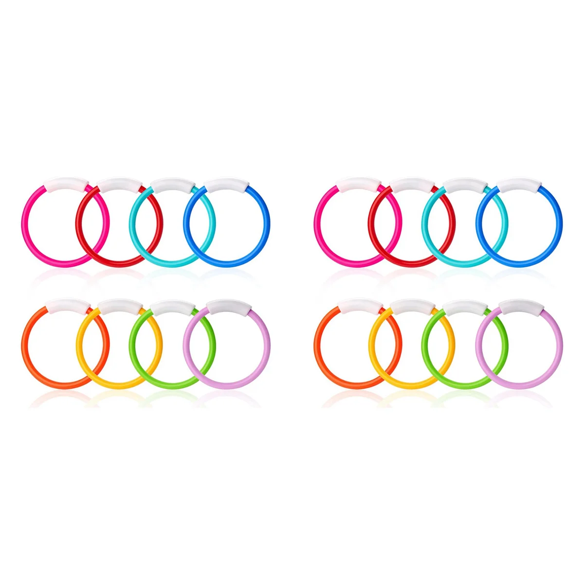 BAAU 16PCS Pool Toys, Colorful Pool Rings for Kids, Underwater Training, Swimming Dive Ring Toy for Kids