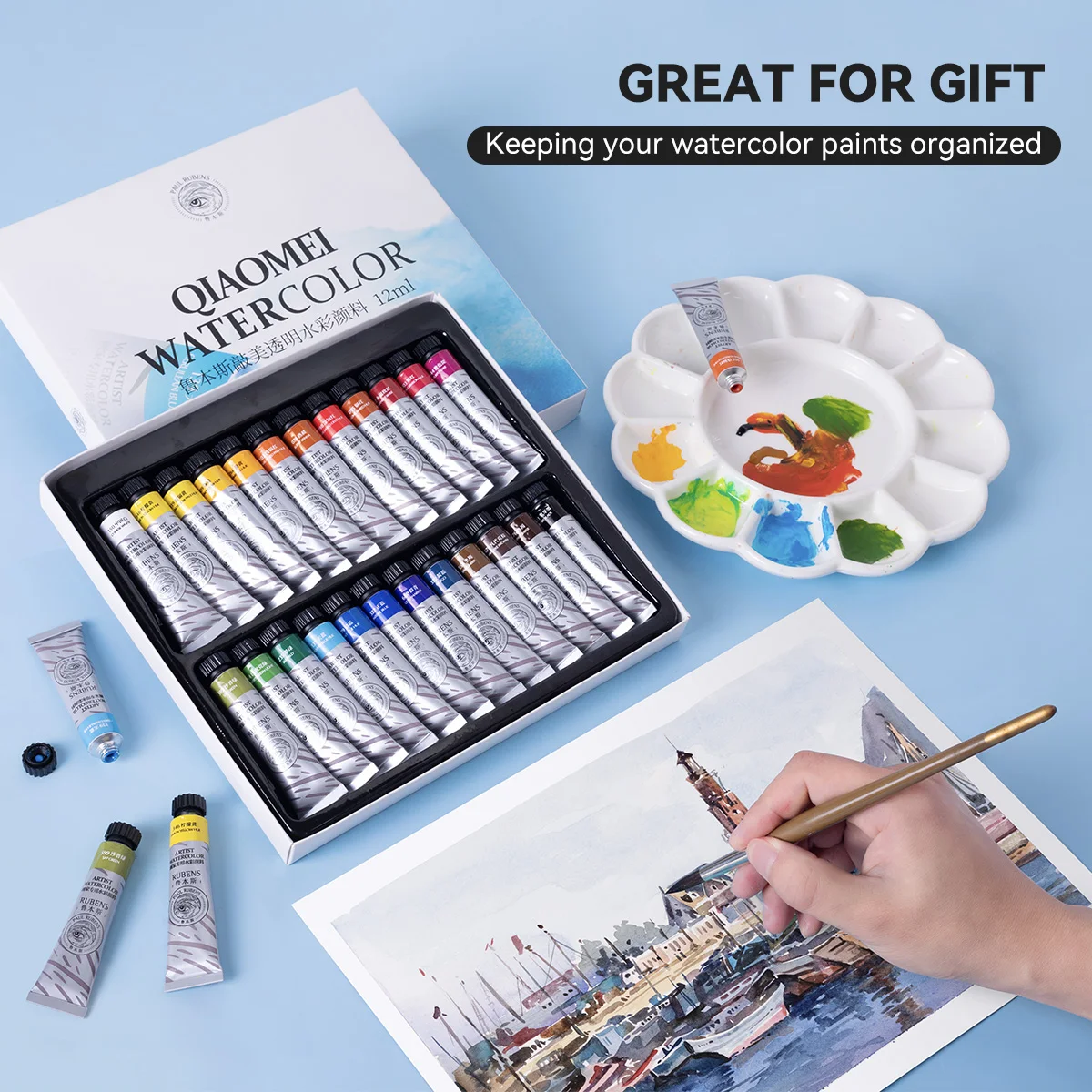 Premium Aquarelverfset 18/24/36 Levendige Kleuren Niet