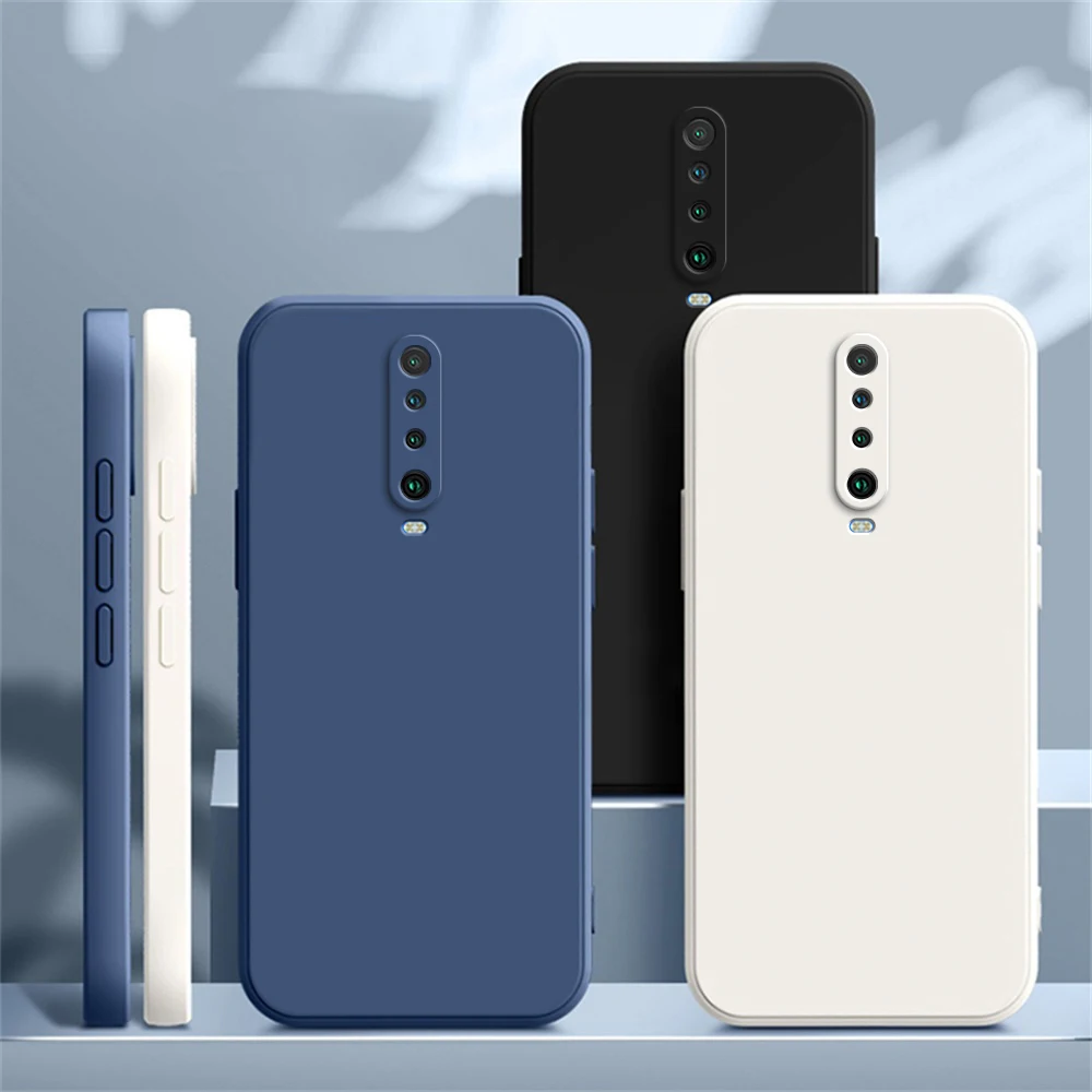 Luxury Anti-Fall Liquid Silicone Square Protective Case for Xiaomi Redmi K30 Series