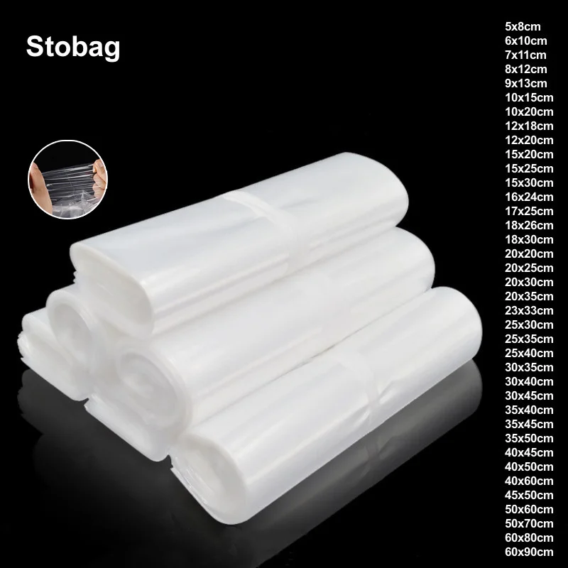 StoBagPETransparentOpenTopBagsPlasticLargePackagingPouches
