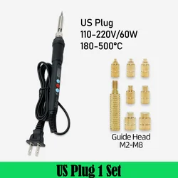 Digital Temp Adjustable 60W Brass Insert Press Tool for Heat Injection Molding (US Plug 110V)