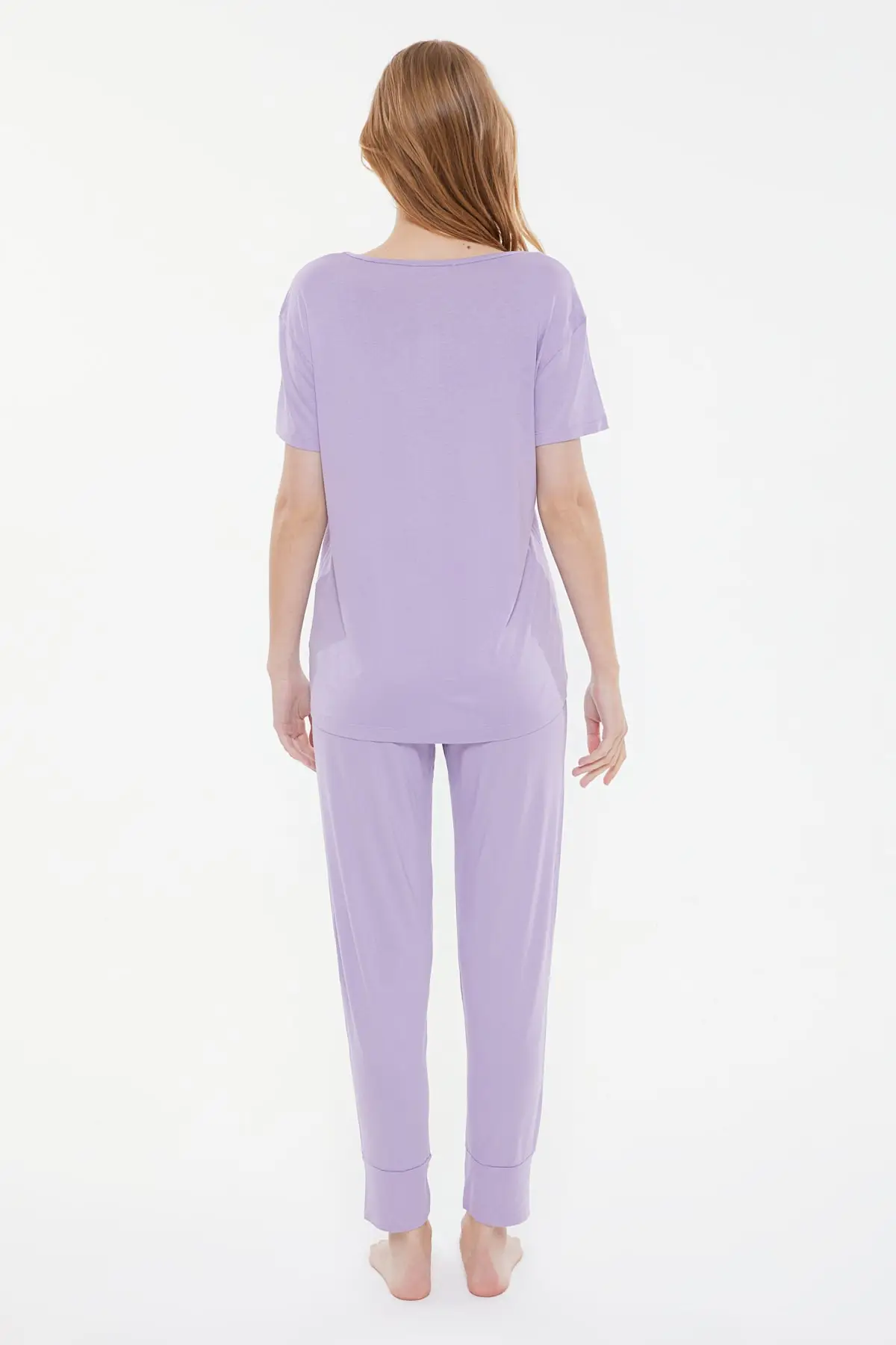 mens pajama shorts set Trendyol V-Neck Pajamas set THMSS21PT1067 soft cotton pyjamas