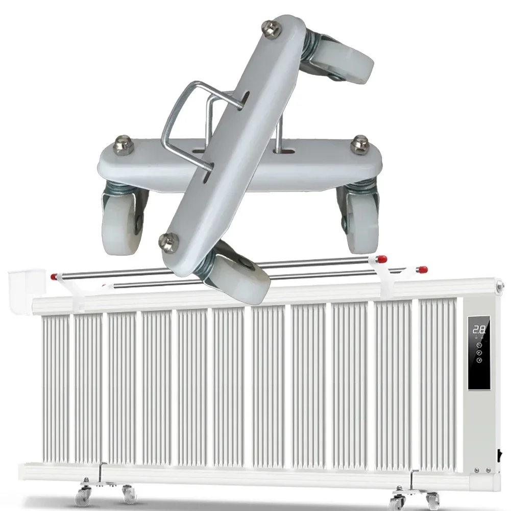 2PCS Hydroelectric Radiator Electric Heater Special Mobile Pulley Bracket Electric Radiator Casters Floor Heating Systems Part