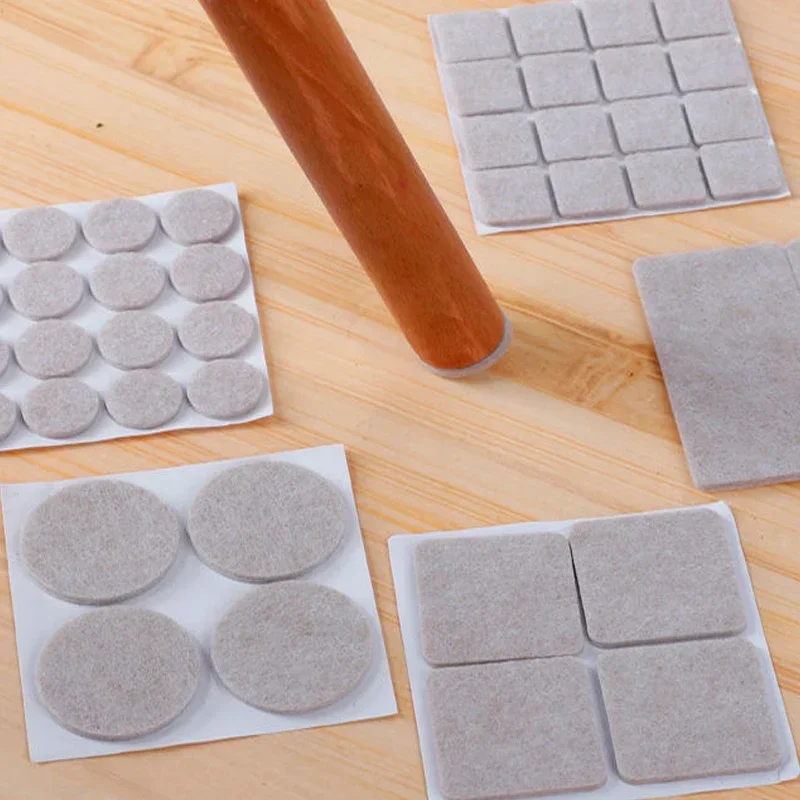 3-72Pcs Felt Chair Leg Pads 3mm Thick for Floor Scratch Protection Mute Non-slip DIY Furniture