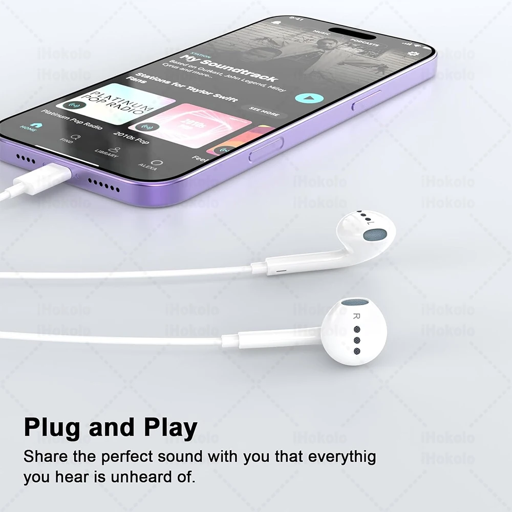 Premium Wired Earphones with USB-C & 3.5mm Connections
