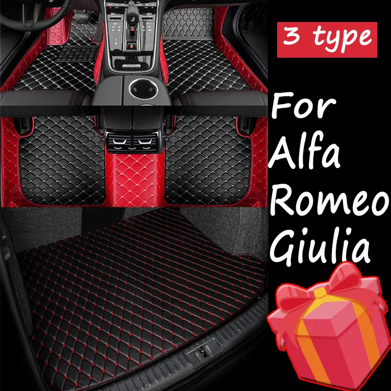 

Коврики для Alfa Romeo Giulia 2021 2020 2019 2018 2017, автомобильные напольные коврики, индивидуальный стиль, аксессуары для интерьера автомобиля, накладки на ножки