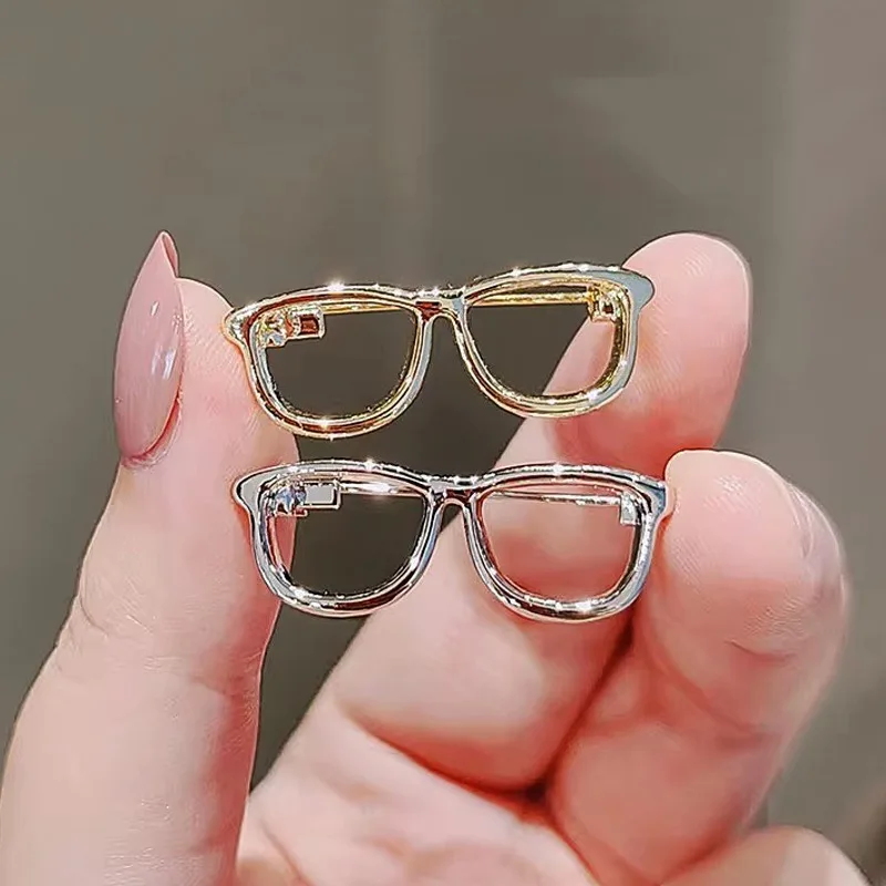 1/10Pcs High-end Suit Brooch Hollow Out Glasses Brooch Pin Ins Trendy Personality Funny Collar Pin Accessories Buckles Wholesale