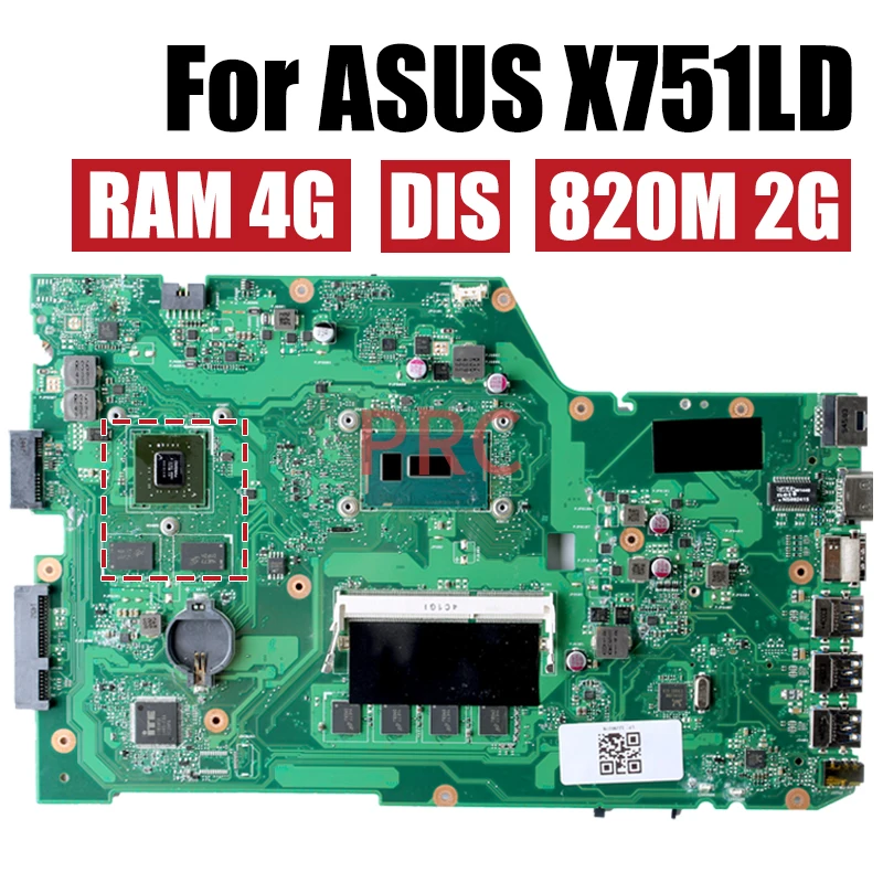 For ASUS X751LD Laptop Motherboard I3