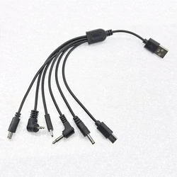 Universal 6 - in - 1 Multi Charging Cable with Various USB Connectors - 20cm (USB to 6 in 1)
