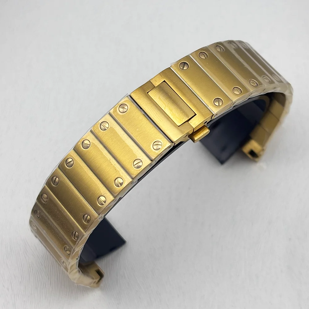 Silver Gold 316L Stainless Steel Square Watch Case for Santos Mod Accessories