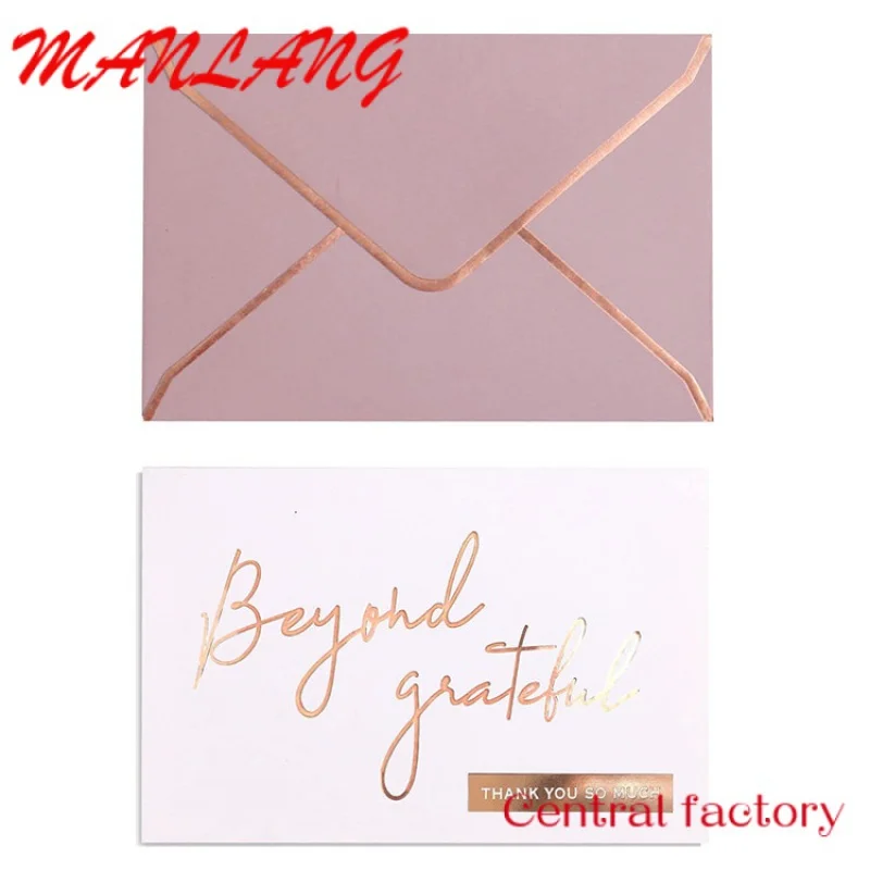 

Custom Custom Luxury Printed Wax Seal Stickers Handmade Wedding Thank You Greeting Cards Invitation Card with Envelopes