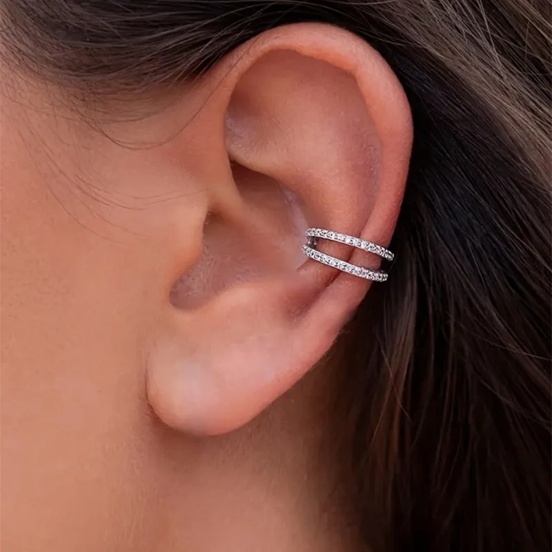 Conch Hoop Ring Double Layer Ear Piercing Jewelry Hinged Clicker Rook Tragus Cartilage Earrings Body Jewelry ASTM F136 Titanium