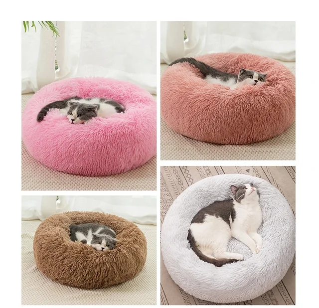 Super Cat Bed Warm Sleeping Cat Nest Soft Long Plush Best Pet Dog Bed for Dogs Basket Cushion Cat Bed Cat Mat Animals Sleeping 5