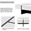 Coffee Table Knocbel Contemporary Rectangle  for Living Room,Sofa  Side Cocktail Tea Table with Storage Drawer and T-Shaped Base 5