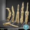 3D Wooden Butterfly Talons Knife Model Hand-assembled Adult and Children Educational Gifts Three-dimensional Crafts Ornaments. 1