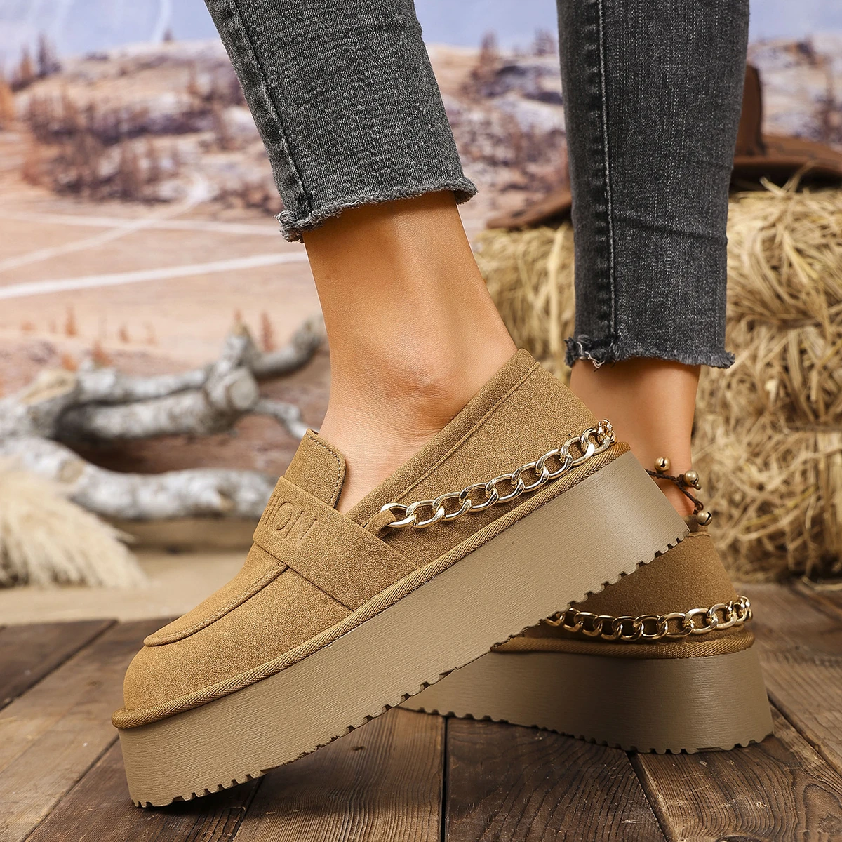 Thick Soles All Match Retro Leather Shoes 2025 New Single Shoes Small Increase British Loafers 6