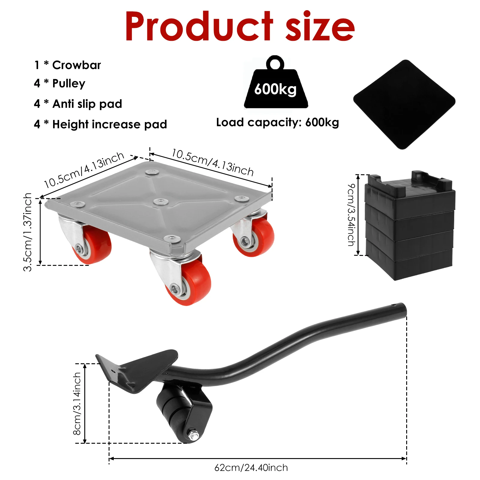 Heavy Duty 600KG Furniture Lifter and Mover Tool Set