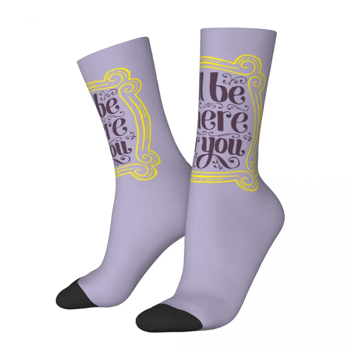 

Funny Friends Tv Show I'll Be There For You Sports Socks Polyester Middle Tube Socks for Unisex Non-slip