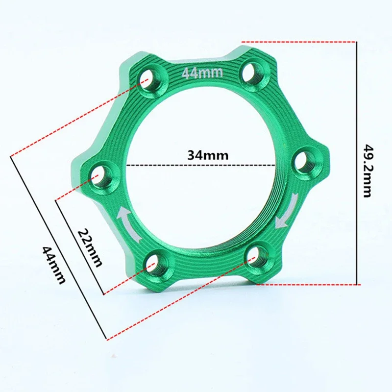 1*Bicycle Bike Rotary Screw Thread Hub Flange Adapter Brake Disc Base Rotary Hub Brake Disc Threaded Base Cycling Parts mountain bicycle disc brake bicycle disc brake bike brake rotor mountain bike disc brake